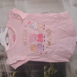 New with tags! Peppa Pig glittery pink Tshirt Girls size 3T